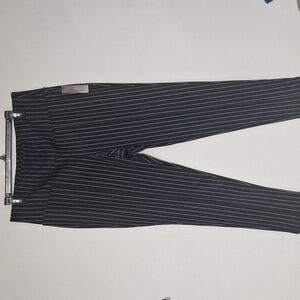 No Boundaries Black Pinstripe Ankle Pants